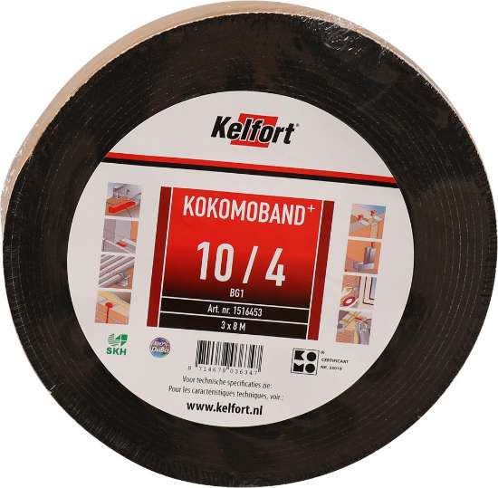 Afbeeldingen van Kelfort dichtingsband komo 10-4 - 8.0m - zwart 