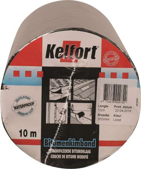 Afbeeldingen van Kelfort Bitumenkimband - 300mm x 10 meter - loodkleur 