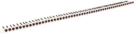 Afbeeldingen van Kelfort snelbouwschroef - 3.5x45mm - zwart gefosfateerd fijn draad op band 1000 stuks 