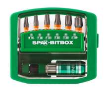 Afbeeldingen van Spax bit set T10 t/m T40 + Rapid bithouder