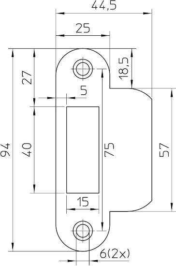 Afbeeldingen van Nemef sluitplaat loop rvs p 635-17 afgerond