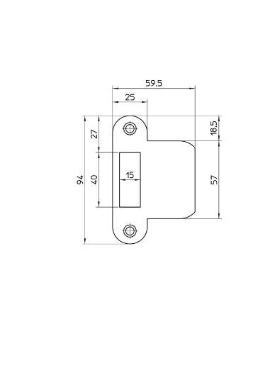 Afbeeldingen van Nemef sluitplaat loop vp635-17 - afgerond RVS 
