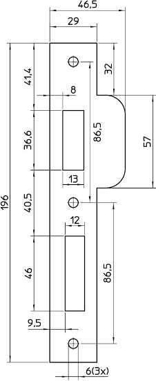Afbeeldingen van Nemef sluitplaat tonrol p689-17 - RVS 