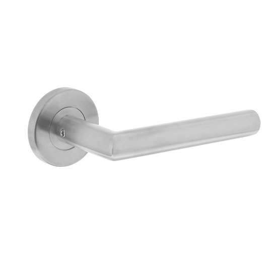 Afbeeldingen van INTERSTEEL Deurkruk Hoek 90°op rozet 500 serie staal RVS 1234