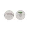 Afbeeldingen van INTERSTEEL Rozet rond plat 50 mm toilet-/badkamersluiting met 5 mm stift rvs geborsteld 3409