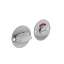 Afbeeldingen van INTERSTEEL Rozet rond plat 50 mm toilet-/badkamersluiting met 8 mm stift rvs geborsteld 3409