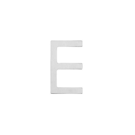 Afbeeldingen van INTERSTEEL Huisletter E 100 mm rvs geborsteld 4026