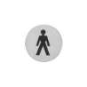 Afbeeldingen van INTERSTEEL Pictogram herentoilet zelfklevend rond rvs geborsteld 4600