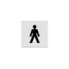 Afbeeldingen van INTERSTEEL Pictogram herentoilet zelfklevend vierkant rvs geborsteld 4601