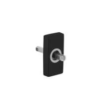 Afbeeldingen van INTERSTEEL Basisplaat rechthoekig tbv raamkruk hals ø16, insteeklengte stift 7x35mm RVS zwart 6050