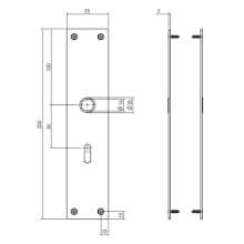 Afbeeldingen van INTERSTEEL Schild renovatie rechthoekig 250x55x2mm RVS mat zwart 2688
