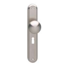Afbeeldingen van INTERSTEEL Knop op schild sleutelgat 56 mm nikkel mat 2126
