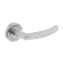 Afbeeldingen van INTERSTEEL Deurkruk Half rond/hoek90° basic op rond geveerde rozet ø53x9mm rvs geborsteld 1238