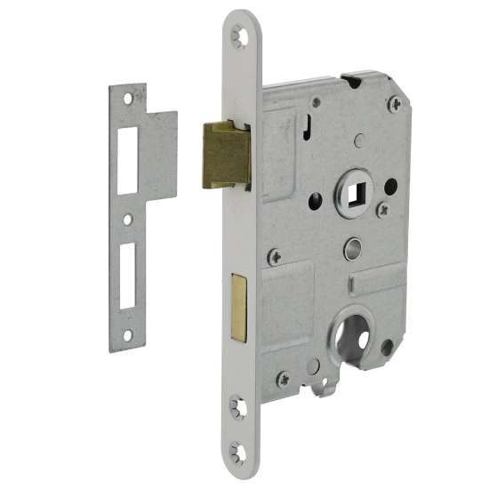 Afbeeldingen van INTERSTEEL Woningbouw cilinder dag- en nachtslot wit 55 mm 9540