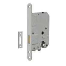 Afbeeldingen van INTERSTEEL Woningbouw cilinder kastslot 55 mm wit 9541