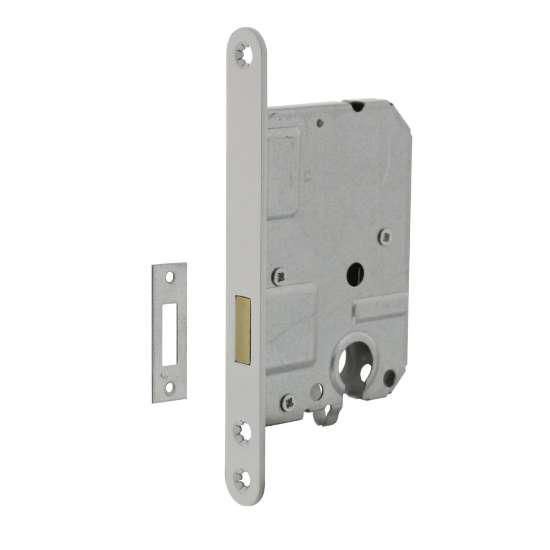Afbeeldingen van INTERSTEEL Woningbouw cilinder kastslot 55 mm wit 9541