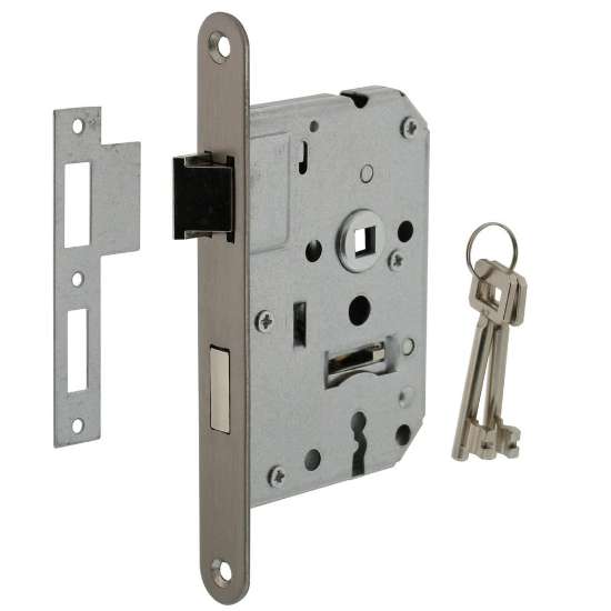 Afbeeldingen van INTERSTEEL Woningbouw klavier dag- en nachtslot 55 mm rvs geborsteld 9542