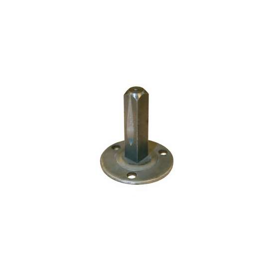 Afbeeldingen van INTERSTEEL Metalen onderplaat met vaste vierkantstift 8x35mm 9974