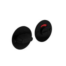 Afbeeldingen van INTERSTEEL Rozet toilet-/badkamersluiting 2 mm dun rvs/zwart 3409