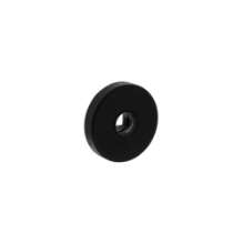 Afbeeldingen van INTERSTEEL Rozet massief ø53x10mm verdekt met nokken en veer, geheel rvs, mat zwart 3405