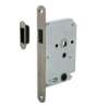 Afbeeldingen van INTERSTEEL Woningbouw magneet badkamer/toilet slot 63/8mm, voorplaat afgerond rvs, 20x175, doorn 50mm incl. slu 9570