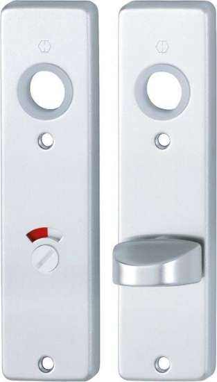 Afbeeldingen van Hoppe Binnendeur kortschild aluminium rechthoekig 202KP - WC 72x8 - F1