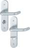 Afbeeldingen van Hoppe Binnendeurgarnituur aluminium op schild Paris 138L/3056RF-3 - Links - F1