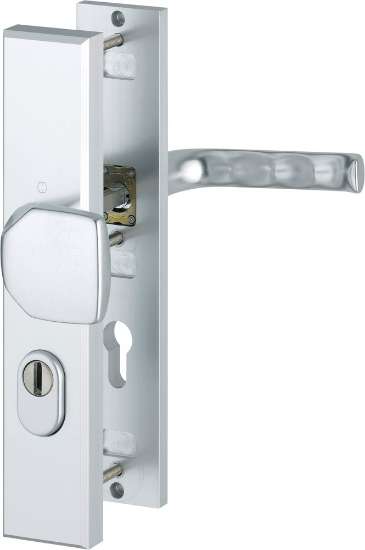 Afbeeldingen van Hoppe Inbraakwerend-wisselgarnituur aluminium London 61G/2236ZA/2214/113 - Deurdikte 56mm PC72 - F1