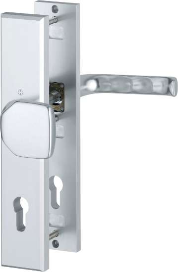Afbeeldingen van Hoppe Inbraakwerend-wisselgarnituur aluminium London 61G/2235/2214/113 - PC92 - F1