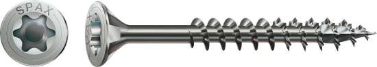 Afbeeldingen van Spax spaanplaatschroef - Ø6x100mm T30 - platkop RVS