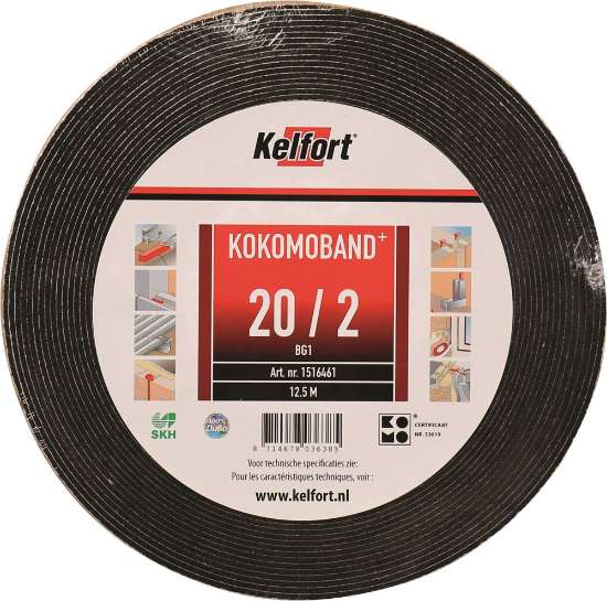 Afbeeldingen van Kelfort dichtingsband komo 20-2 - 12.5m - zwart 