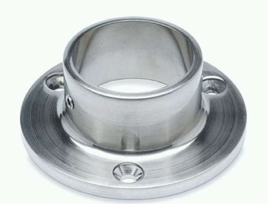 Afbeeldingen van G-Fittings Muur/vloerflens voor 38.1mm buis - RVS look