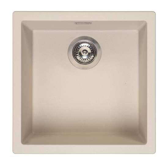 Afbeeldingen van Reginox Spoelbak Amsterdam 40 - 40x40 - Onderbouw/Opbouw Caffe Silver 