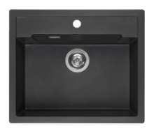 Afbeeldingen van Reginox Spoelbak Amsterdam 54 - 54x35 - Opbouw Black Silver 
