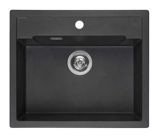 Afbeeldingen van Reginox Spoelbak Amsterdam 54 - 54x35 - Opbouw Black Silver 