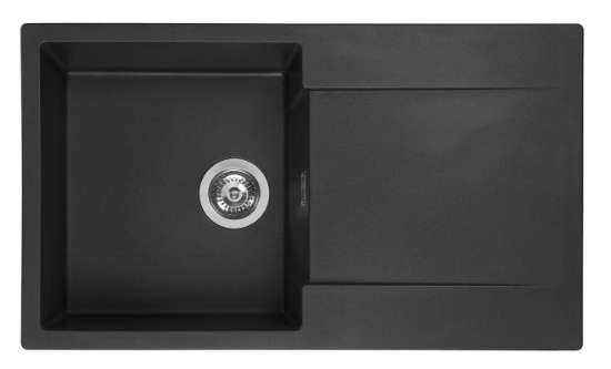 Afbeeldingen van Reginox Spoelbak Amsterdam 10 - 40x44 - Opbouw Black Silver 