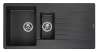 Afbeeldingen van Reginox Spoelbak Harlem 15 - 33x44+16x30 - Opbouw Black Silver UK 