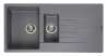 Afbeeldingen van Reginox Spoelbak Harlem 15 - 33x44+16x30 - Opbouw Grey Silver UK 