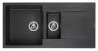 Afbeeldingen van Reginox Spoelbak Amsterdam 15 - 40x44+16x30 - Opbouw Black Silver NL 