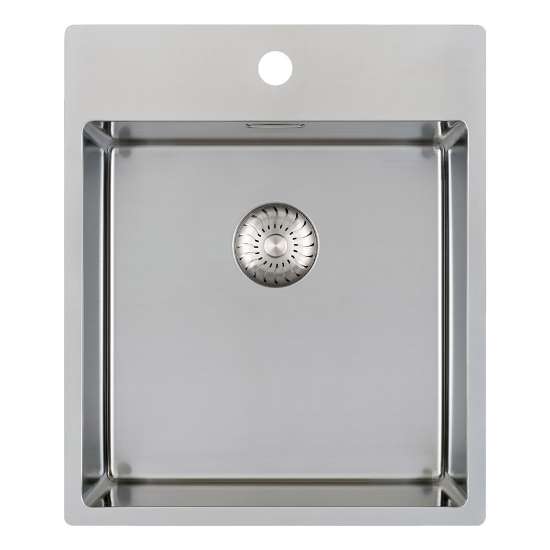 Afbeeldingen van Caressi spoelbak CAPP40KR10 - 40X40 - vlakbouw RVS 