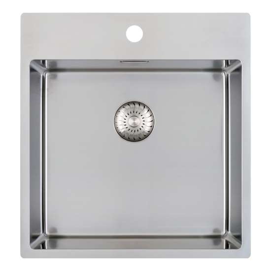 Afbeeldingen van Caressi spoelbak CAPP45KR10 - 45x40 - vlakbouw RVS 