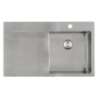 Afbeeldingen van Caressi spoelbak CAPP40ABR - 40+40x40 - vlakbouw RVS 