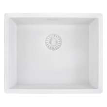 Afbeeldingen van Caressi spoelbak CAGRPP50WH-FL - 50x40 - vlakbouw White Line 