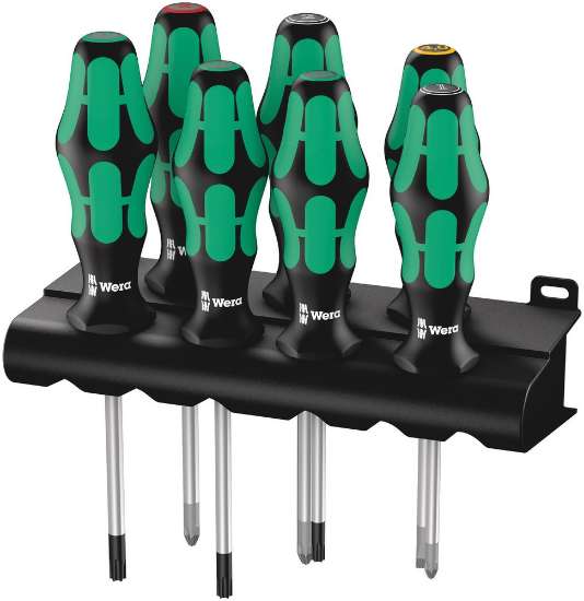 Afbeeldingen van Wera Schroevendraaierset combi 335/350/367/7 Kraftform Plus Lasertip