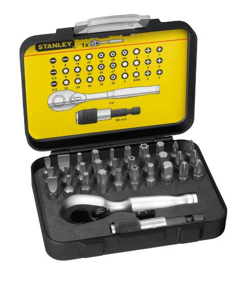 Afbeeldingen van STANLEY Bitset Expert Pro 1/4" - Ratelsleutel (32 delig) 1-13-904