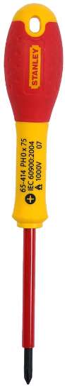Afbeeldingen van Stanley schroevendraaier FatMax - PH0 lengte 75mm - VDE