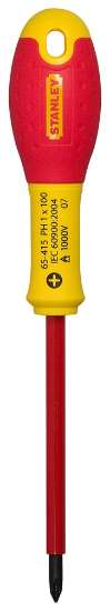 Afbeeldingen van Stanley schroevendraaier FatMax - PH1 lengte 100mm - VDE