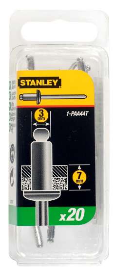 Afbeeldingen van Stanley popnagels - Ø3x6.5mm - 20 stuks