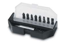 Afbeeldingen van Stanley assortiment bits - zaagsnede/PH en PZ - 10 delig met magnetische bithouder
