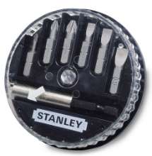 Afbeeldingen van Stanley assortiment bits - zaagsnede/PH en PZ - 7 delig met magnetische bithouder
